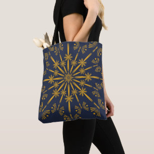 Retro Mandala Midnight Tote (2 Sizes) Bag