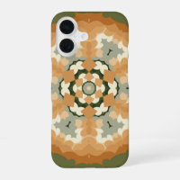 Retro Mandala Orange Green and White