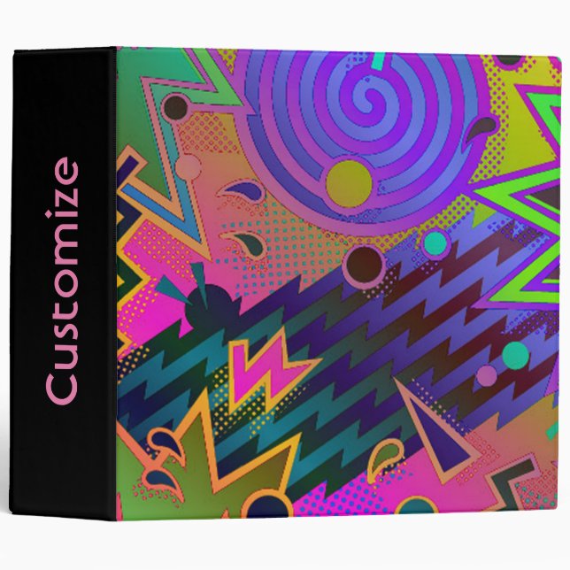 Retro Mania 80's Abstract Binder (Front/Spine)