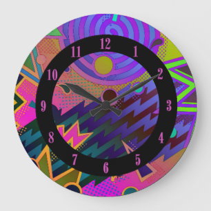 Retro Mania 80's Abstract Wall Clock