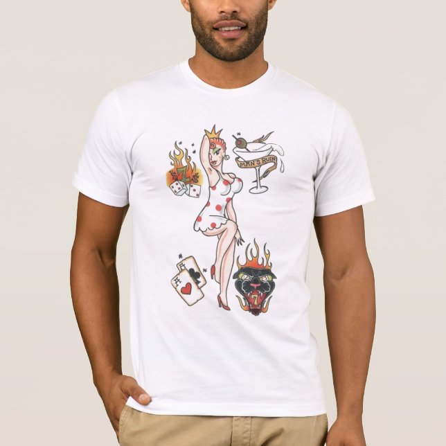 Retro 'Man's Ruin' Tattoo Tee (Front)