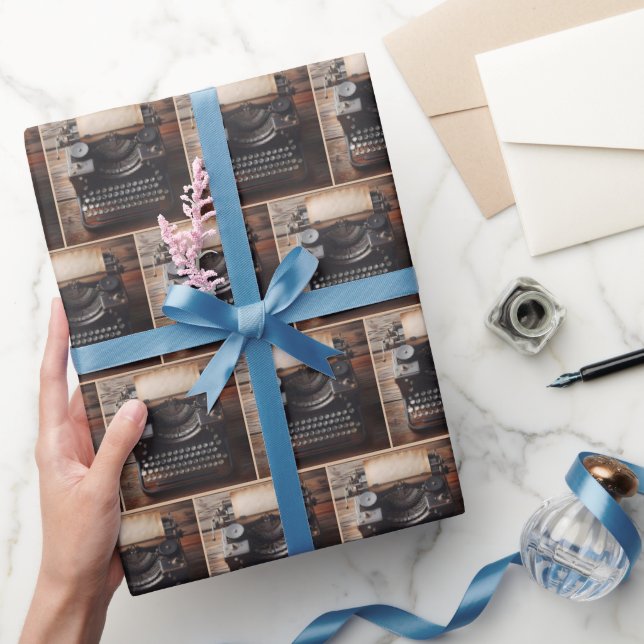 Retro Manual Typewriter Wrapping Paper (Gifting)