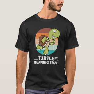 Retro  Marathoner Marathon Runner Turtle Running T T-Shirt