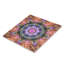 Retro marbled flower coloured skin tones persian