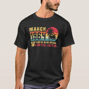 Retro March 1964 58 Years Old  58th B Day T-Shirt