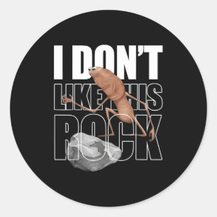Retro Marcus The Worm I Don't Like This Rock  Classic Round Sticker