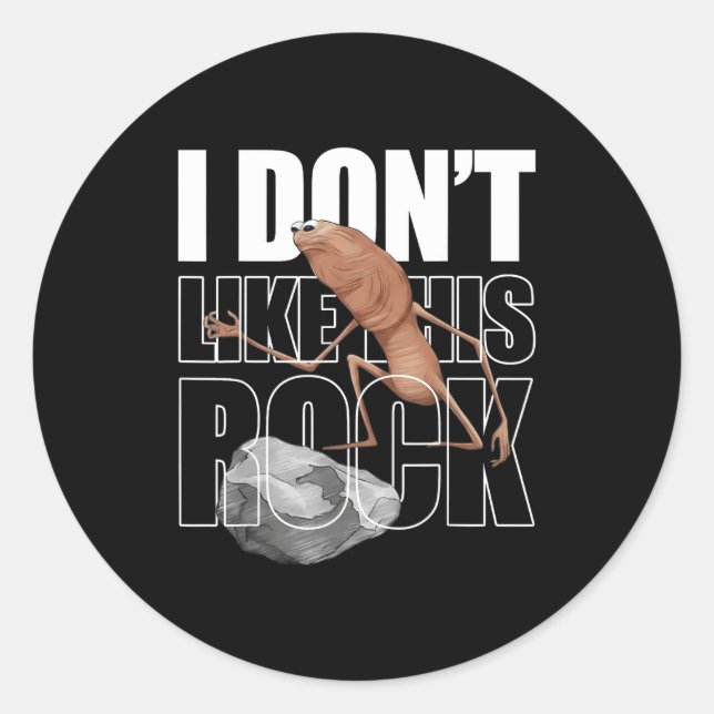 Retro Marcus The Worm I Don't Like This Rock  Classic Round Sticker (Front)