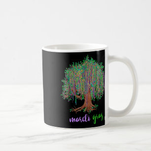 Retro Mardi Gras Beads Tree Funny Mardi Gras Day Coffee Mug