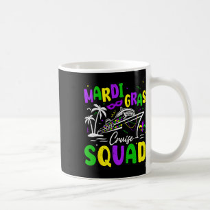 Retro Mardi Gras Cruise Squad Family Matching Crew Coffee Mug
