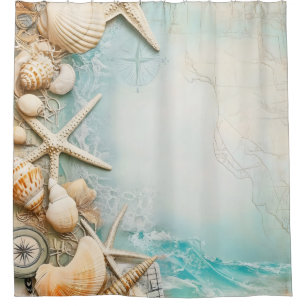 Retro Maritime Beach Scene