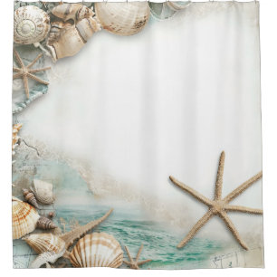 Retro Maritime Beach Scene