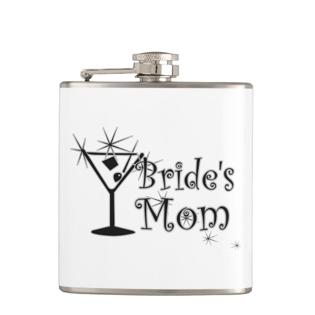 Retro Martini - Bride’s Mom Hip Flask (Front)