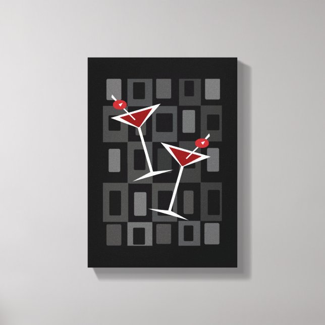 Retro Martini Canvas Print (Front)