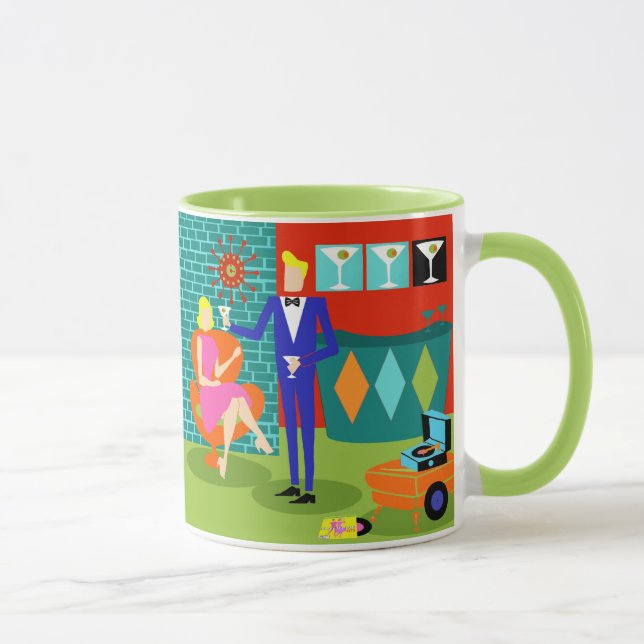 Retro Martini Couple Mug (Right)