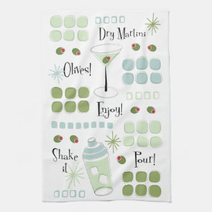 Retro Martini Mid-Century Modern Kitchen Towel