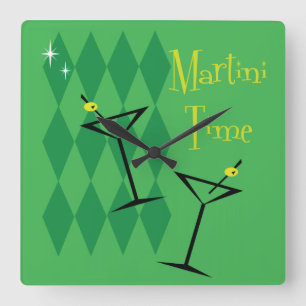 Retro Martini Wall Clock