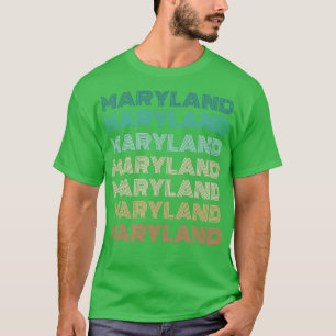 Retro Maryland Vintage American States Gifts  T-Shirt