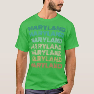 Retro Maryland Vintage American States Gifts T-Shirt