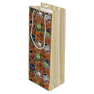 Retro Masks- Pumpkin Wine Gift Bag