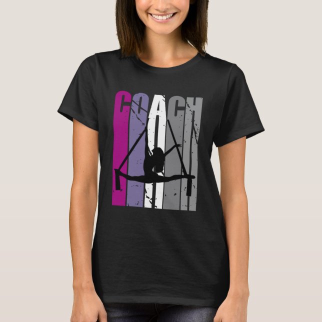 Retro Master Air Yoga Instructor Feminine Coach Co T-Shirt (Front)