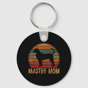 Retro Mastiff Mom Mastiffs Dog Owner Mother Pet Keychain
