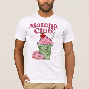 Retro Matcha Club Aesthetic T-Shirt - Cute Vintage
