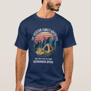 Retro Matching Family Hiking and Camping Trip T-Shirt