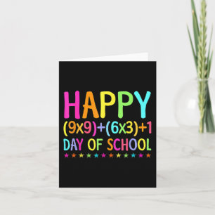 Retro Math Formula 100 Days Of School Teacher Boy Card