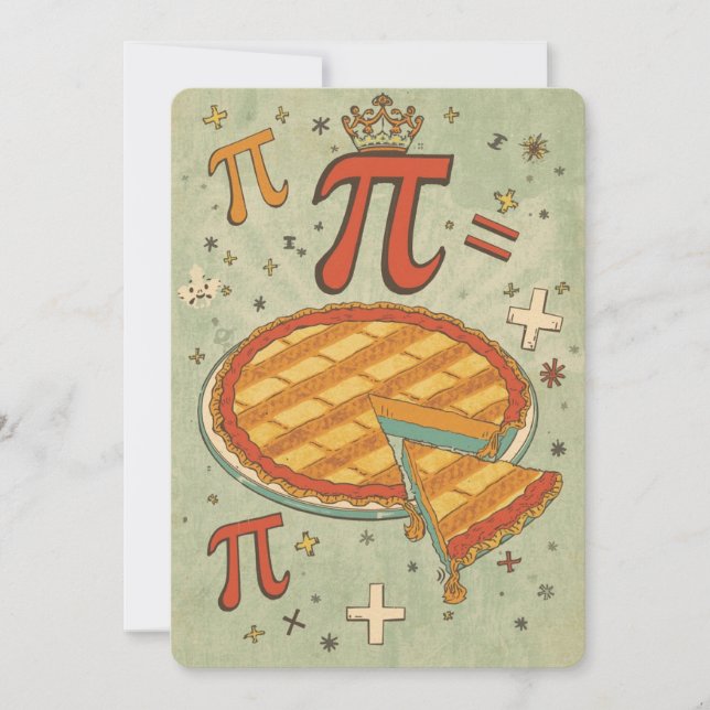 Retro Math Pi Day Card (Front)