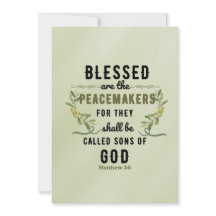 Retro Matthew 5:9 Olive Branch Watercolor