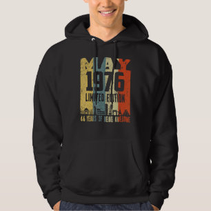 Retro May 1976 46th Birthday Hoodie