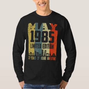 Retro May 1985 37th Birthday T-Shirt