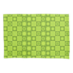 Retro MCM Geometric Pattern Chartreuse Pillowcase