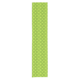 Retro MCM Geometric Pattern Chartreuse Short Table Runner