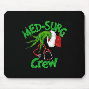 Retro Med-surg Crew Nurse Stethoscope Christmas Xm Mouse Pad