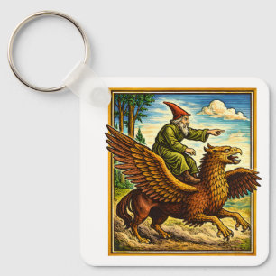 Retro Medieval Snail Rider Fantasy Tee Postcard Keychain