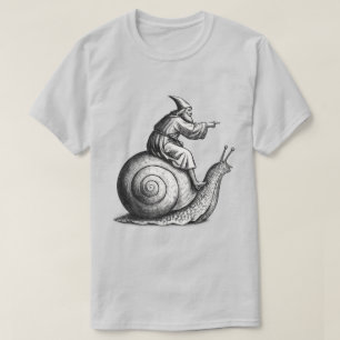 Retro Medieval Snail Rider , Vintage 90s Renaissan T-Shirt