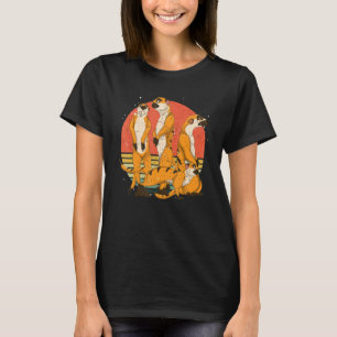 Retro Meerkat   Africa Zoo Animal Meerkat T-Shirt