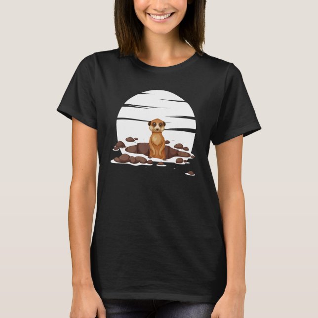 Retro Meerkat T-Shirt (Front)