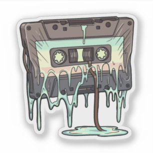Retro Melting Cassette Tape Vaporwave