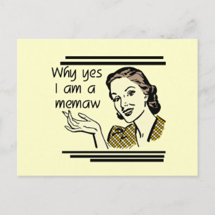 Retro Memaw T-shirts and Gifts Postcard