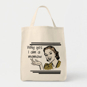 Retro Memaw T-shirts and Gifts Tote Bag