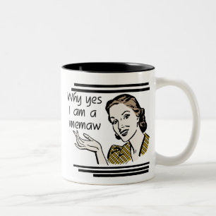 Retro Memaw T-shirts and Gifts Two-Tone Coffee Mug