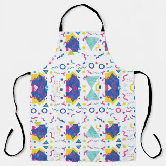 Retro Memphis Geometric Pattern Apron