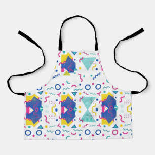 Retro Memphis Geometric Pattern Apron