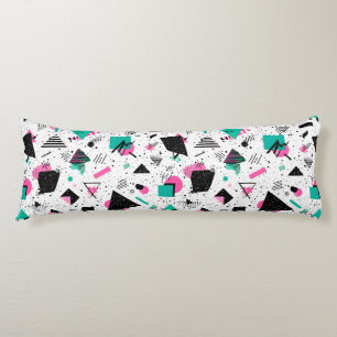 Retro Memphis Geometric Pattern Body Pillow