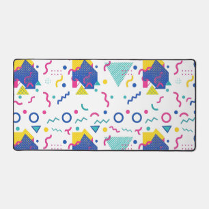 Retro Memphis Geometric Pattern Desk Mat