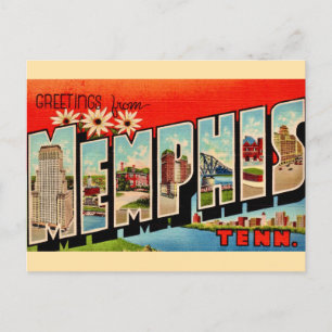 Retro Memphis Greeting Postcard