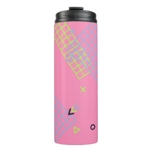 Retro Memphis Texture. Seamless Background in Tren Thermal Tumbler