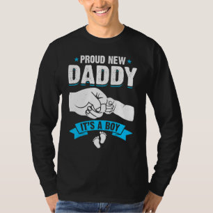 Retro Men Proud New Daddy It's A Boy Gender Reveal T-Shirt